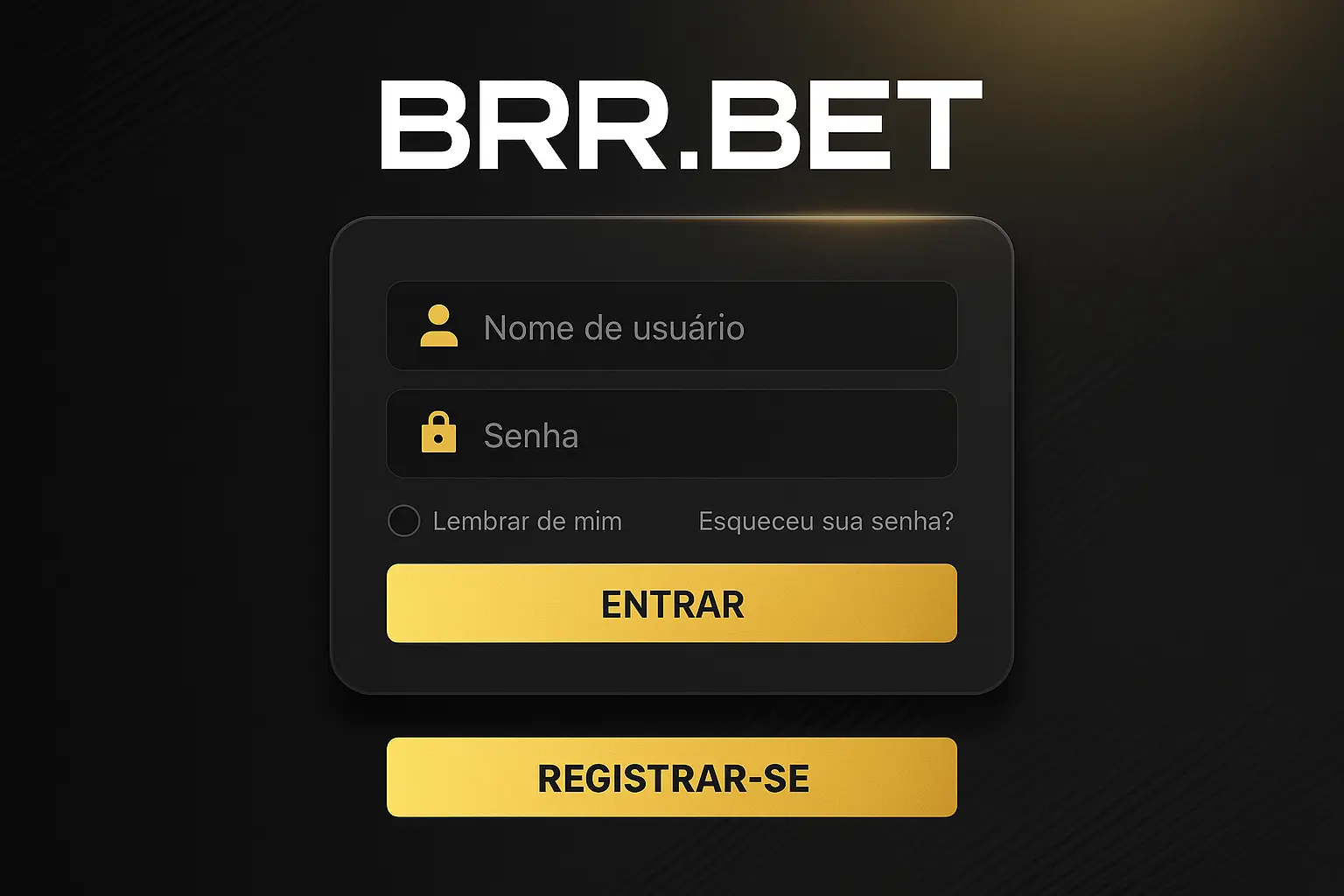 Criar uma nova Conta no plataforma BRR.BET